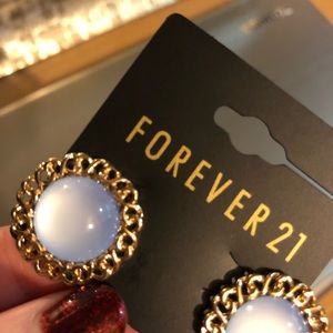 Forever 21 Earrings - Pretty Blue and Gold